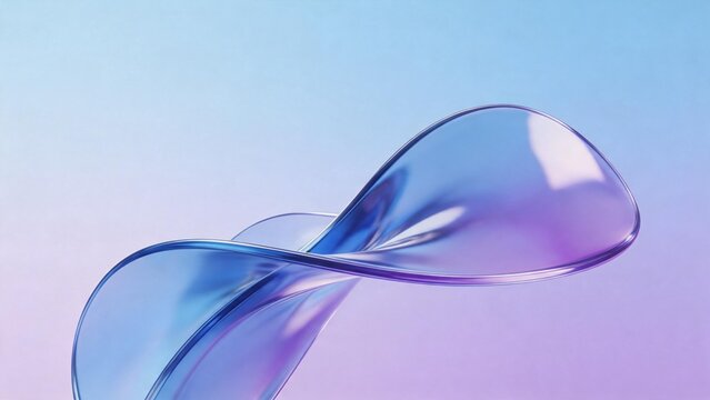 Abstract flowing shape with gradient colors