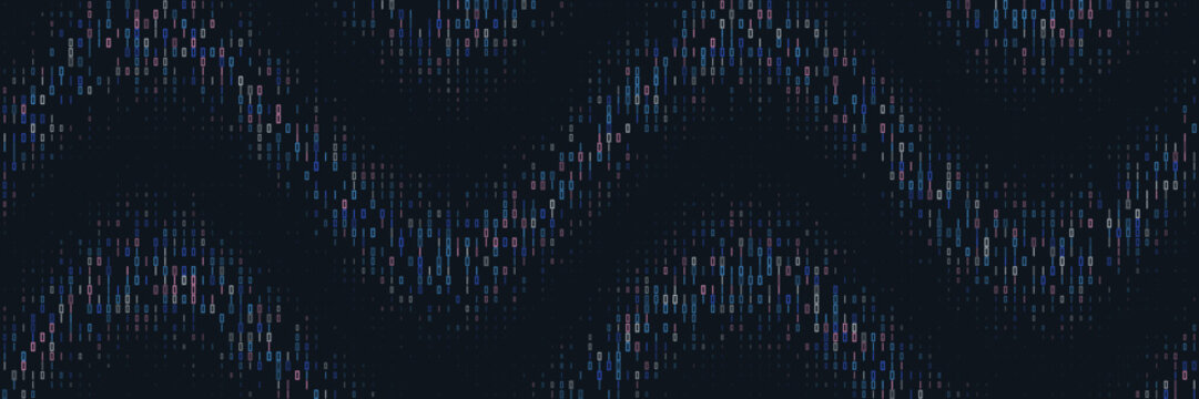 Abstract Digital Wave Pattern with Data Visualization Elements for Technology Backgrounds and Futuristic Concepts