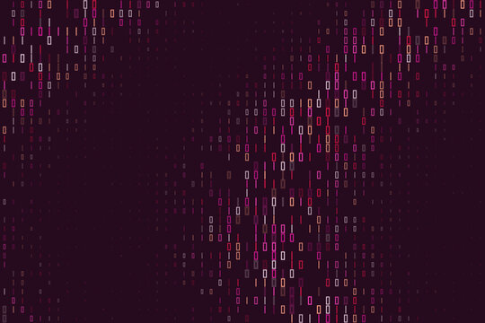 Abstract Binary Code Background with Digital Data Stream for Cybersecurity and Software Development Concepts