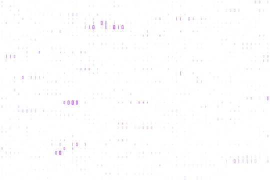 Abstract Digital Binary Code Background with Purple Data Stream Pattern for Technology and Cyber Security Concepts