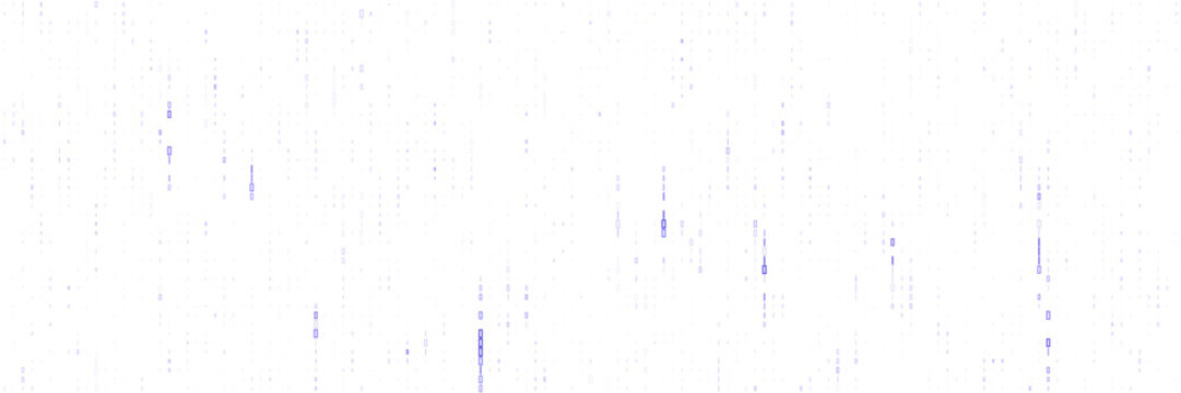 Abstract Digital Data Stream Background with Vertical Binary Code Lines and Glowing Particles for Technology Concepts