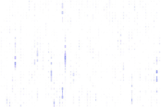 Abstract Digital Binary Code Background with Falling Blue Numbers for Technology Data Security and Cyber Concepts
