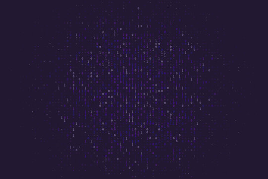 Abstract Binary Code Background with Digital Data Stream for Cybersecurity and Software Development Concepts