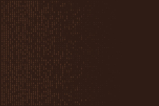 Abstract Binary Code Background with Fading Digital Data Stream for Technology and Cybersecurity Concepts
