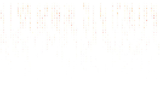 Digital Binary Code Rain Background Abstract Data Stream Concept for Technology and Cybersecurity Visuals