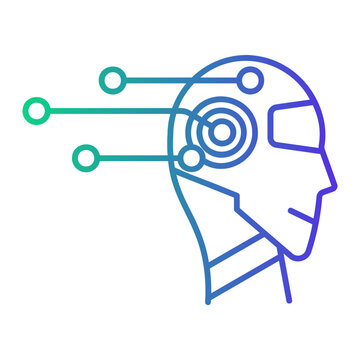 machine learning Line Gradient Icon