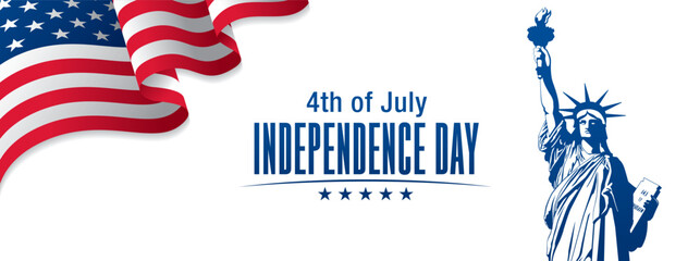fourth of july independence day banner template design © Igorideas