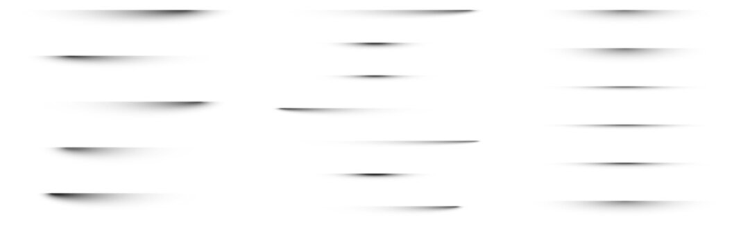 Set of Soft Drop Shadow Dividers for UI Design and Web Layout Elements