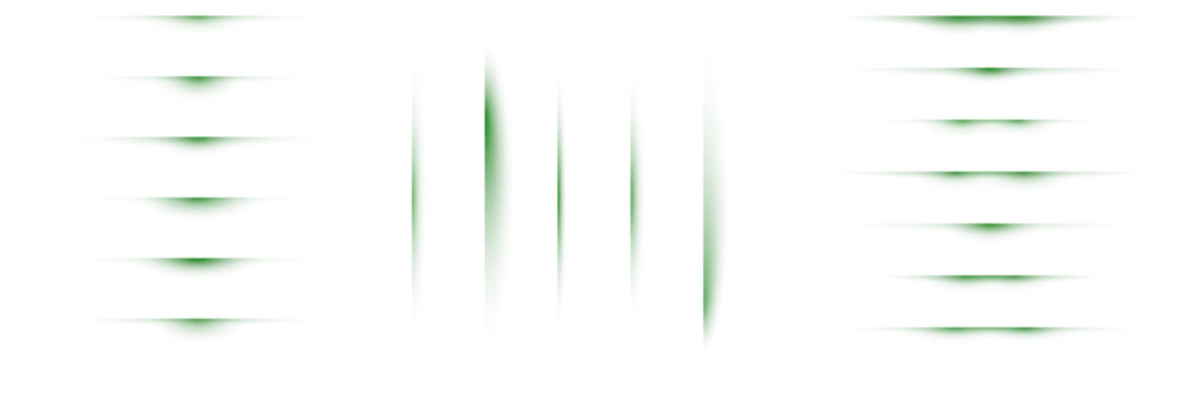 Green Soft Shadow Dividers and Separator Lines for UI Design and Web Layouts