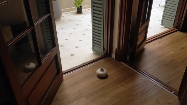 Mosquito Coil Holder Near Open Door, Home Insect Protection