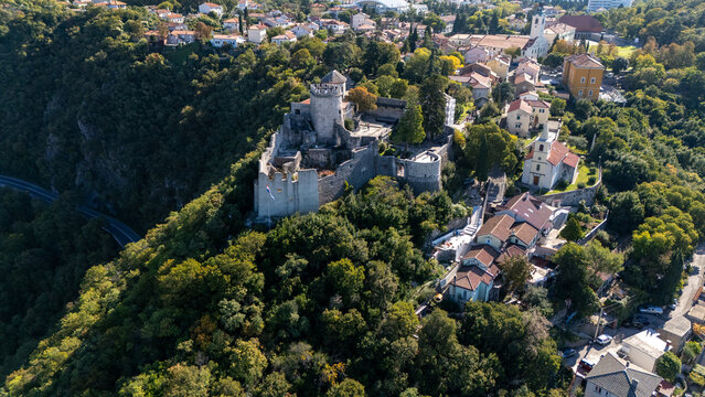 Trsat castle historical landmark overlooking rijeka city