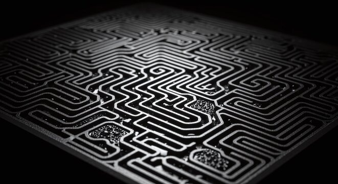 Intricate maze pattern creating a sense of complexity and challenge