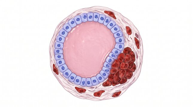 3D Microscopic Diagram of C-Cell Hyperplasia and Medullary Thyroid Cancer