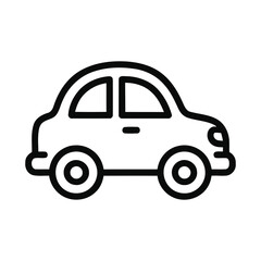 Obraz premium Simple Outline Hand Drawn Minimalist Car Icon Representation