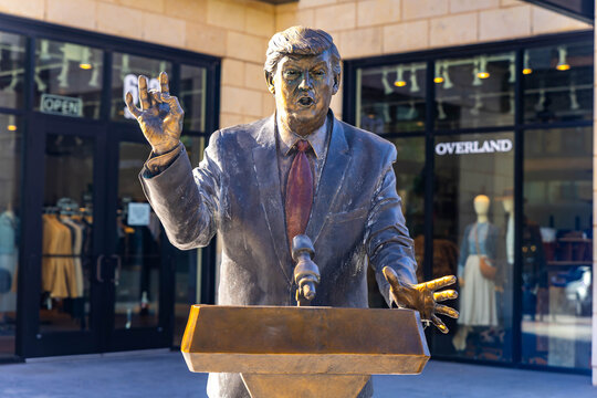 Bronze Trump Presidential Statue Rapid City South Dakota