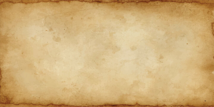 Vintage aged parchment paper texture background with grunge and sepia tones