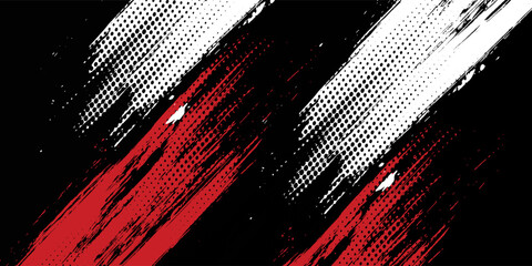 Gaming esport background striking stripes electric banner vector illustration design red black grunge brush wing comic pattern modern abstract concept livery stripes decal paint splash splatter.eps 10 © Samsul