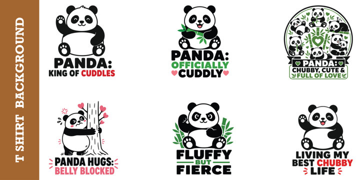Short temper big appetite funny panda eating bamboo.