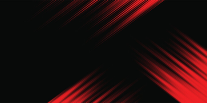 Red and black brush Car sticker wrap pattern banner abstract sporty lines black and red background vector.