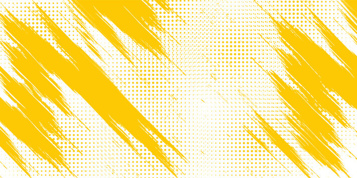 Abstrac yellow grunge texture background with halftone effect vector. Ilustrations light simple dotted