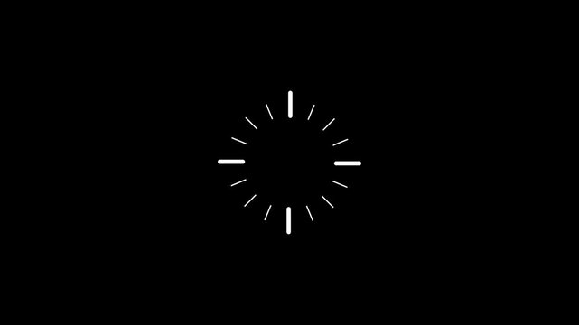 Click explosion Effect icon animation isolated in white and black background. Firework, And clicking sound overlay with circular lines pop up.