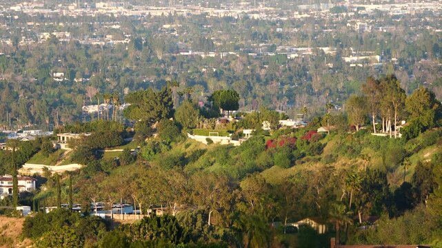 Mulholland Drive in Los Angeles California Mountain View