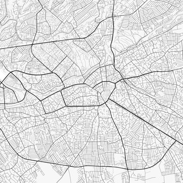 Namangan City Map. Minimalist black and white line art poster for printing, wallpaper, wall art, and map resources for home and office decor