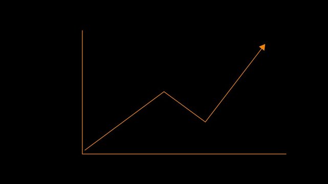 Business line arrow, improvement, business strategy, arrow rising up.Creative Graph arrow chart growing up.