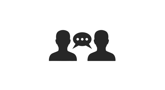 Two people talking in conversation.