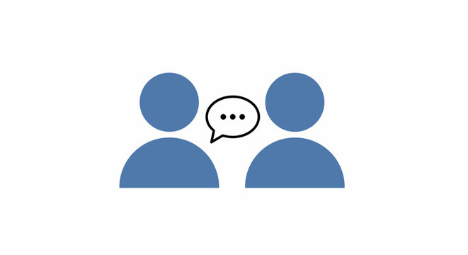 Two people talking and communicating.