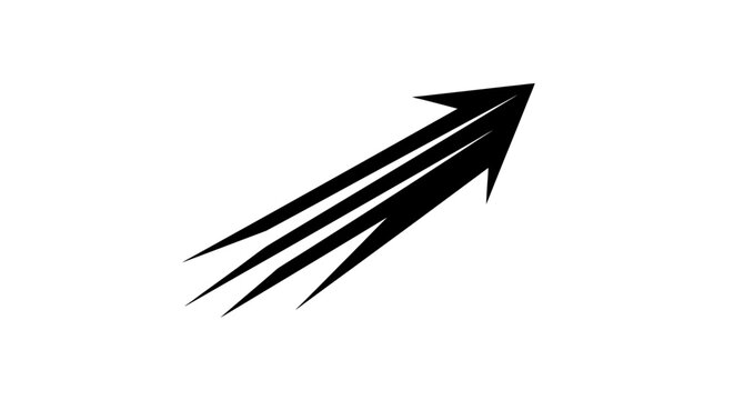 Black Arrow Pointing Upward Fast.