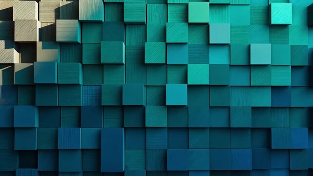 Colorful Abstract Background with 3D Textured Cubes and Shadows