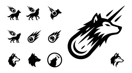 Wolf Meteorite Icon Set © khami