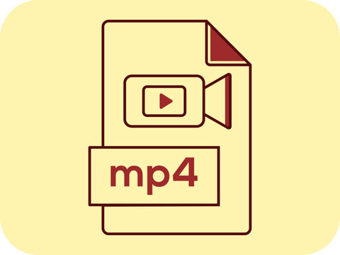 File video icon. Films icon. Flat vector icon concept.