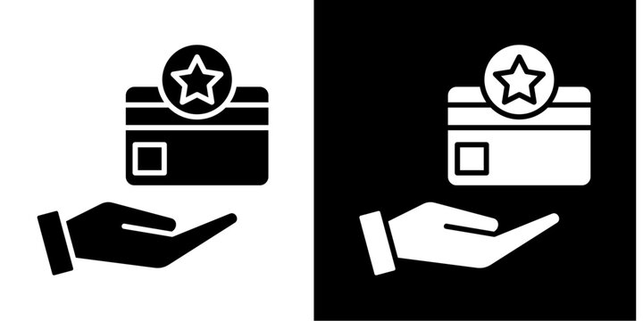 Loyalty Program  Icon Set White Style Collection