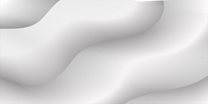 Abstract white background with flowing lines for futuristic concept. Dynamic waves. vector illustration