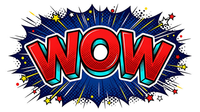 Comic Book Style WOW Explosion 46.