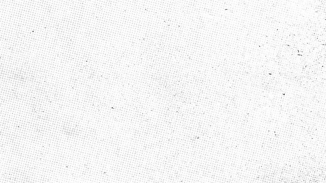 White Halftone Grunge Texture Background.Animated retro comic dot pattern overlay with subtle noise video effects.