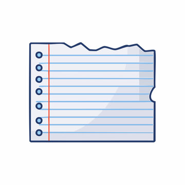 Torn Lined Paper with Holes