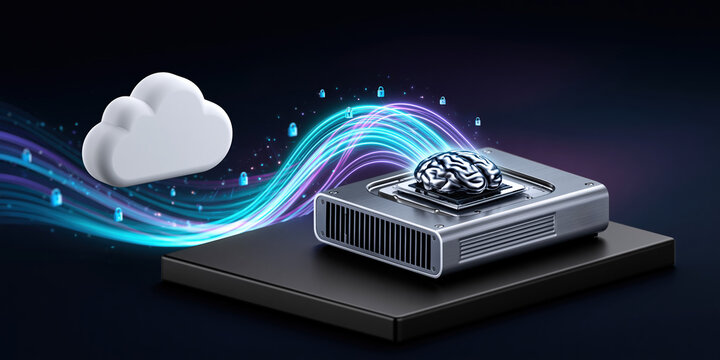 Cloud data transfer secure server brain technology