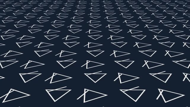 black and white arrows background motion video. triangle wave in motion video. abstract triangle motion video background
