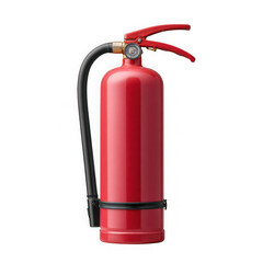 Obraz premium Red fire extinguisher ready to use