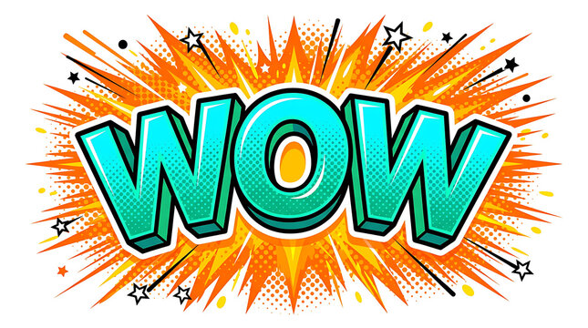 Comic Book Style WOW Explosion 36.