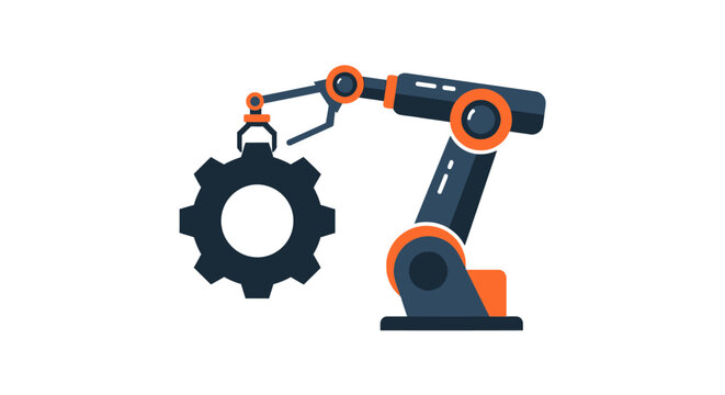 Industrial robotic arm lifting gear.