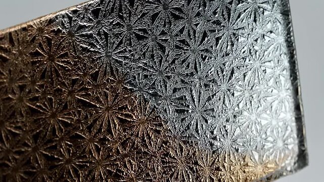 Medium shot of diamondpattern foil embossing highlighting the crisp reflective textures enhancing decorative packaging or premium product wraps