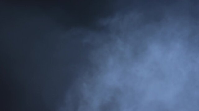 Close up of natural incense smoke drifting slowly on black background cinematic overlay b roll