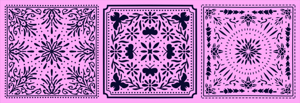 bandana design modern art vector