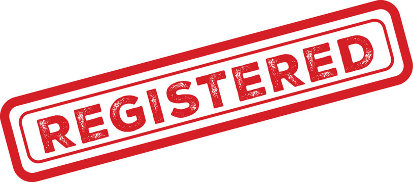 Registered rubber stamp seal official verification mark
