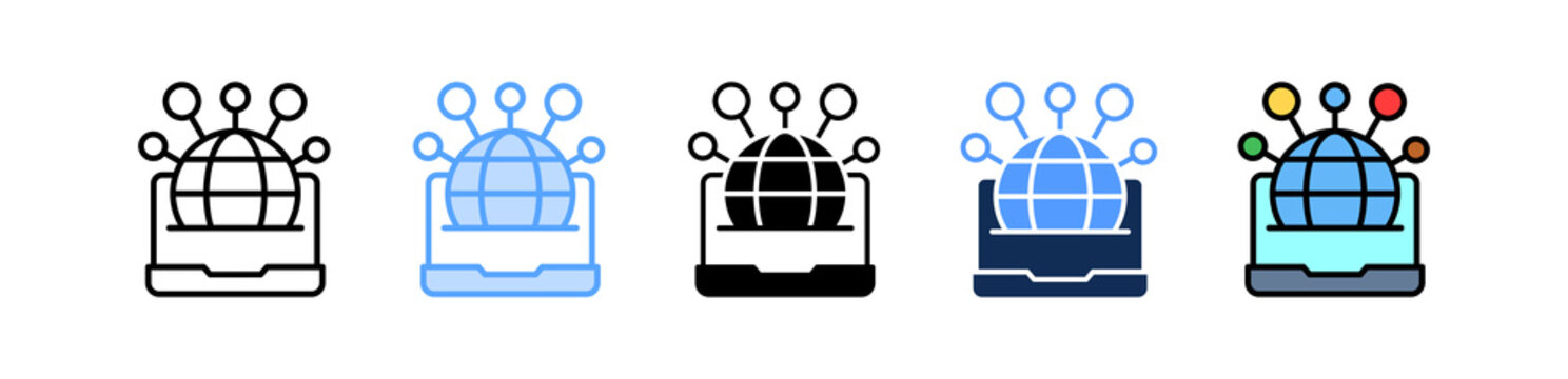 Internet Things Icon Multiple Style