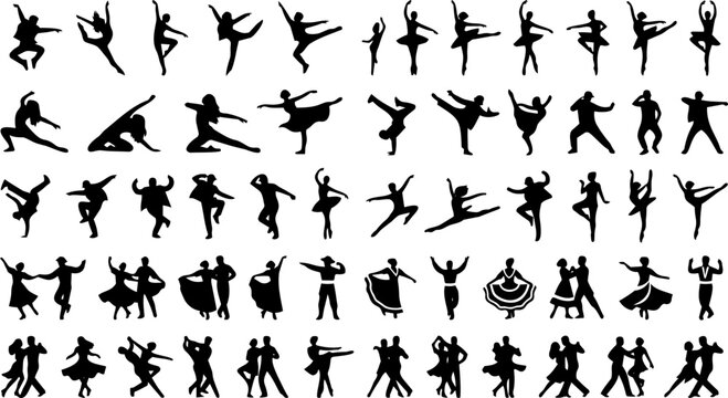 Comprehensive dance vector collection with various styles and poses